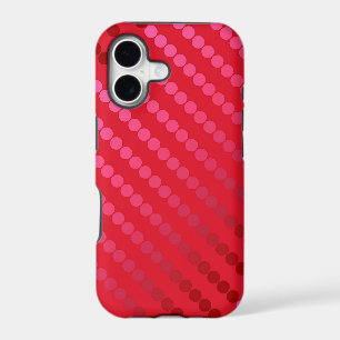 Satin dots - shades of deep red