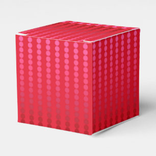 Satin dots - shades of deep red favour box