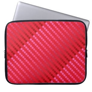 Satin dots - shades of deep red laptop sleeve