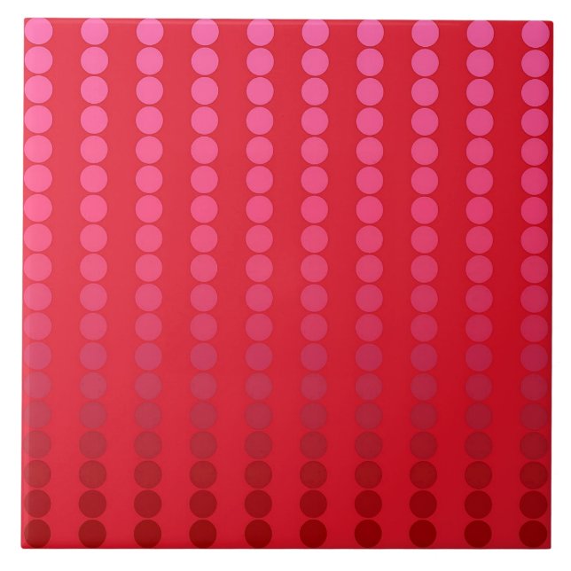 Satin dots - shades of deep red tile (Front)
