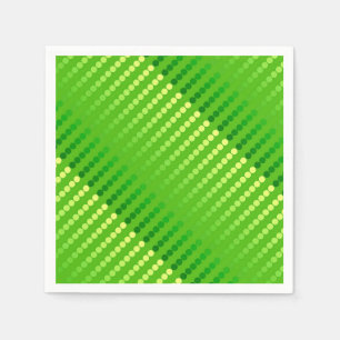 Satin dots - shades of lime green napkin