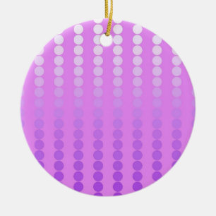 Satin dots - shades of orchid ceramic tree decoration