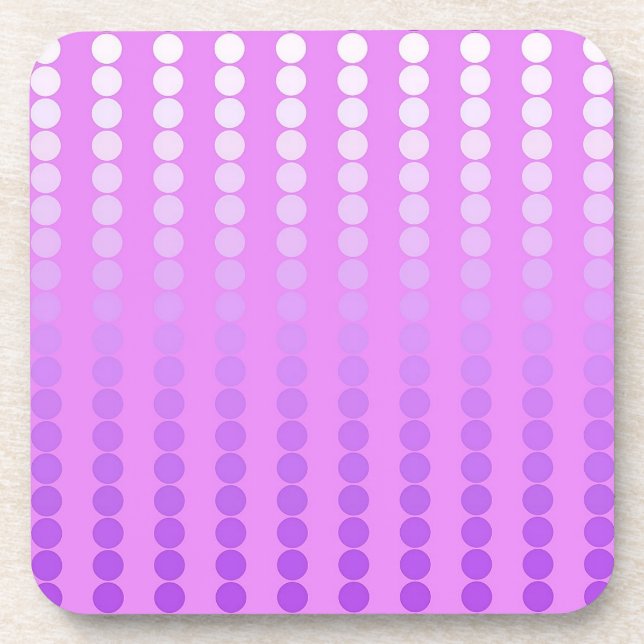 Satin dots - shades of orchid coaster (Front)