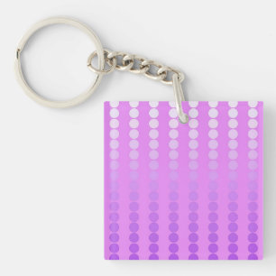 Satin dots - shades of orchid key ring