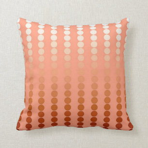 Satin dots - shades of peach cushion