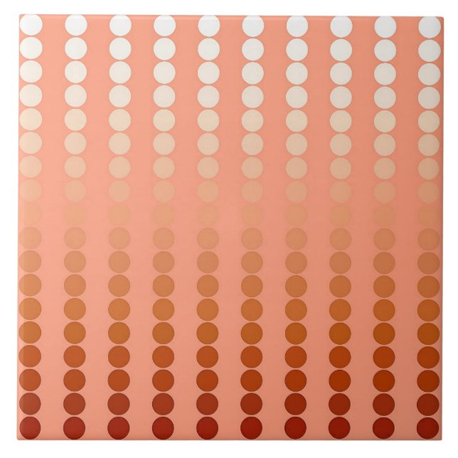 Satin dots - shades of peach tile (Front)