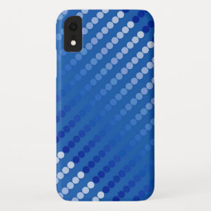 Satin dots - shades of steel blue iPhone XR case