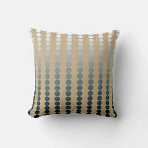 Satin dots - taupe and pewter grey cushion