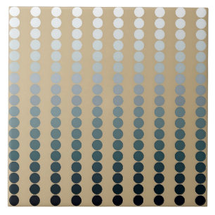 Satin dots - taupe and pewter grey tile