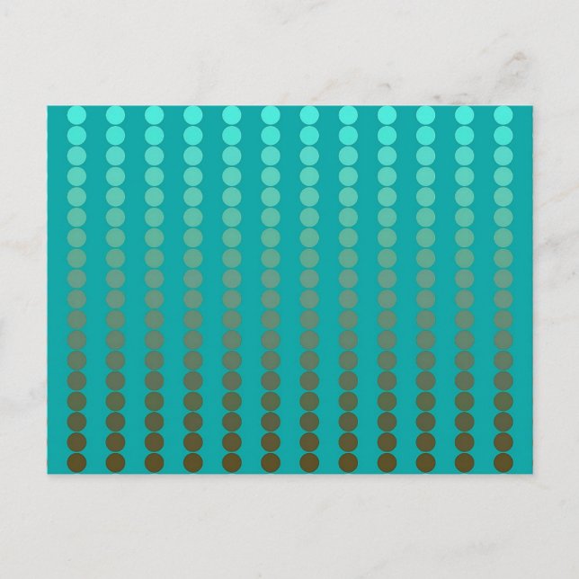 Satin dots - turquoise and pewter grey postcard (Front)