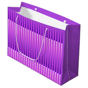 Satin dots - violet and orchid large gift bag