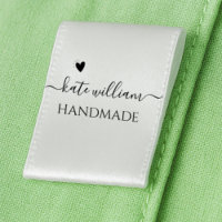 Satin fabric tags for handmade item
