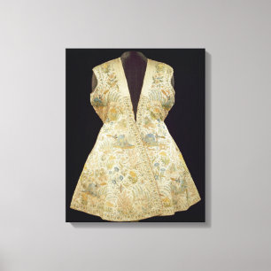 Satin Hunting Coat Embroidered with Silks in Canvas Print