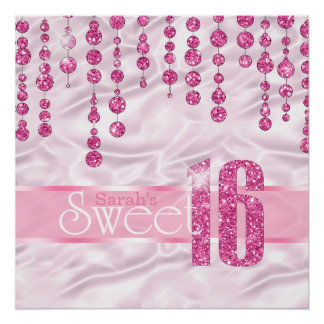 Satin Jewel Sweet Sixteen Pink ID260 Poster