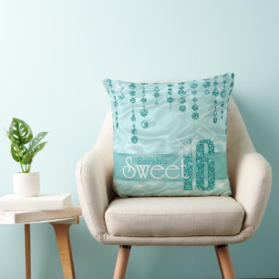 Satin Jewel Sweet Sixteen Teal ID260 Cushion