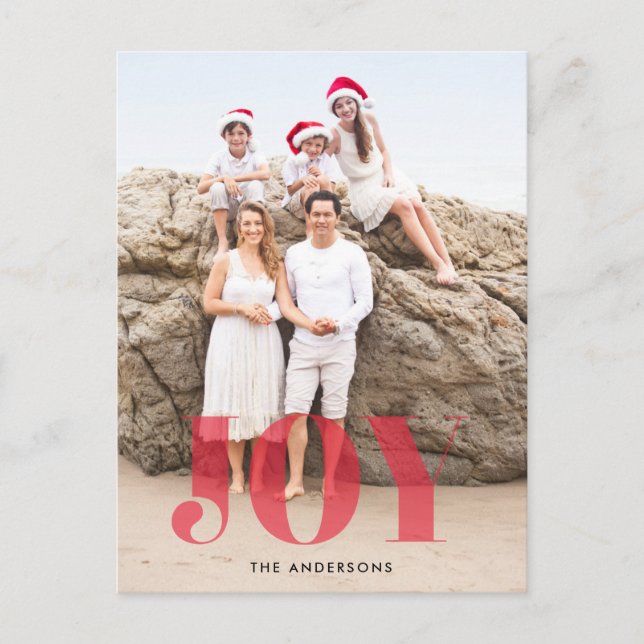 Satin Joy Christmas photo postcard (Front)