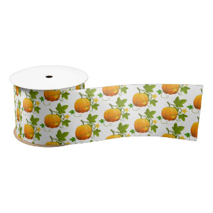 Satin Ribbon-Autumn Pumpkin Ribbon