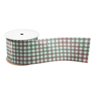 Satin Ribbon-Christmas Plaid Ribbon
