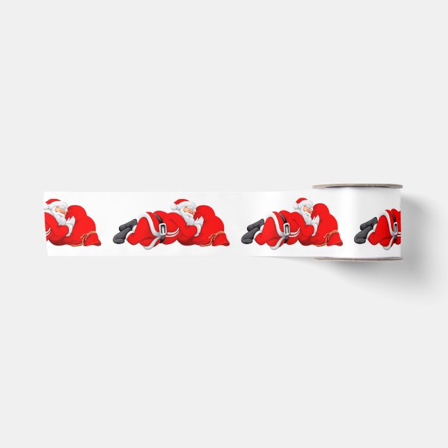 Satin Ribbon/Sleeping Santa Ribbon (Front)