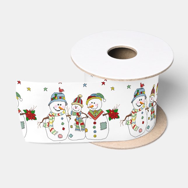Satin Ribbon/Snowmen Ribbon (Spool)