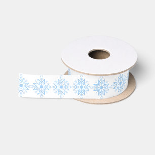 Satin Ribbon with snowflakes for decorating gifts