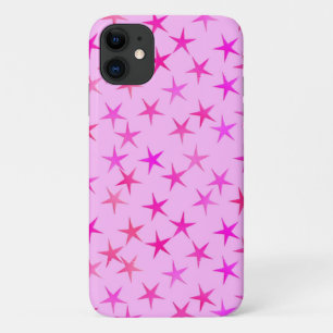 Satin stars, orchid on pale pink Case-Mate iPhone case