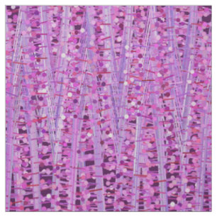 Satin Stripes and Dots Abstract, Amethyst Purple Fabric