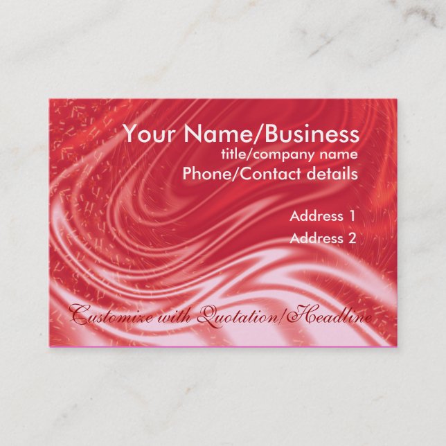 SatinSwirls Business Card (Front)