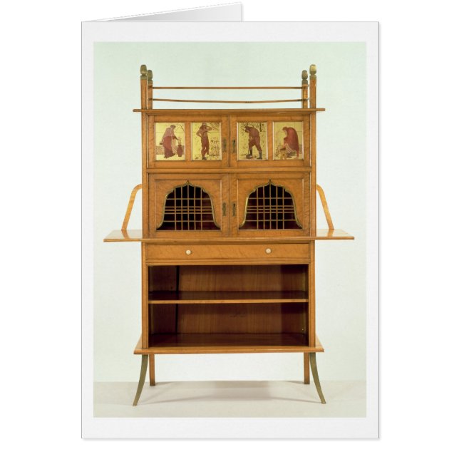 Satinwood Cabinet with Painted Panels, c.1877 (sat (Front)