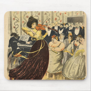 Satire of a salon musical evening mouse pad