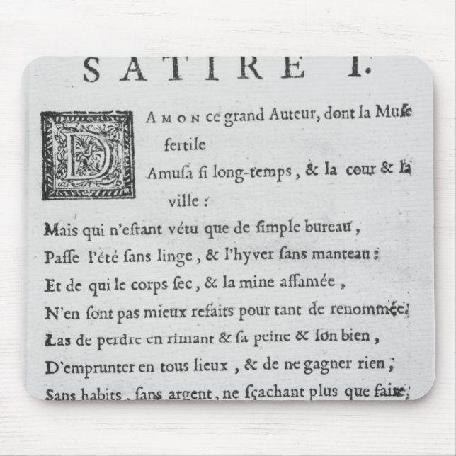 'Satires' by Nicolas Boileau Mouse Pad (Front)