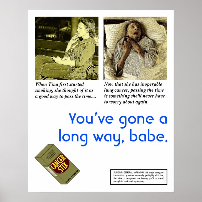 Satirical Anti-Smoking Poster (Front)