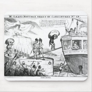 Satirical Cartoon About the State of Ireland Mouse Pad