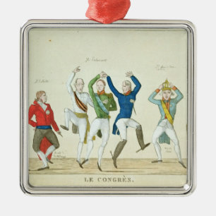 Satirical cartoon depicting the key metal tree decoration