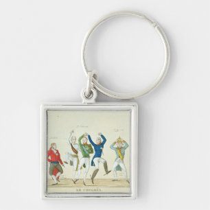 Satirical cartoon depicting the key ring