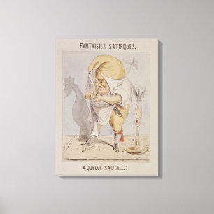 Satirical Fantasies, caricature of Adolphe Canvas Print