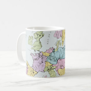 Satirical Map of Europe 1871 Coffee Mug