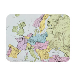 Satirical Map of Europe 1871 Magnet