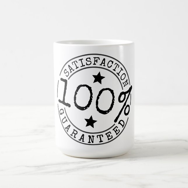 Satisfaction Guaranteed Kliponius Font Mug (Center)