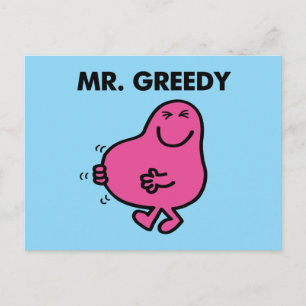 Satisfied Mr. Greedy Postcard