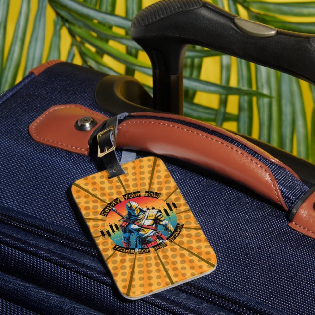 Satisfy | Trade motivation | Fantasy Design Comic Luggage Tag (Front Insitu 1)