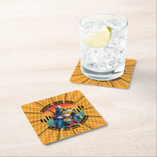 Satisfy | Trade motivation | Fantasy Design Comic Square Paper Coaster