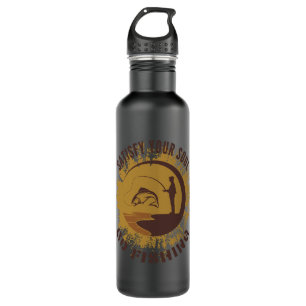Satisfy your soul   Fly fishing  710 Ml Water Bottle