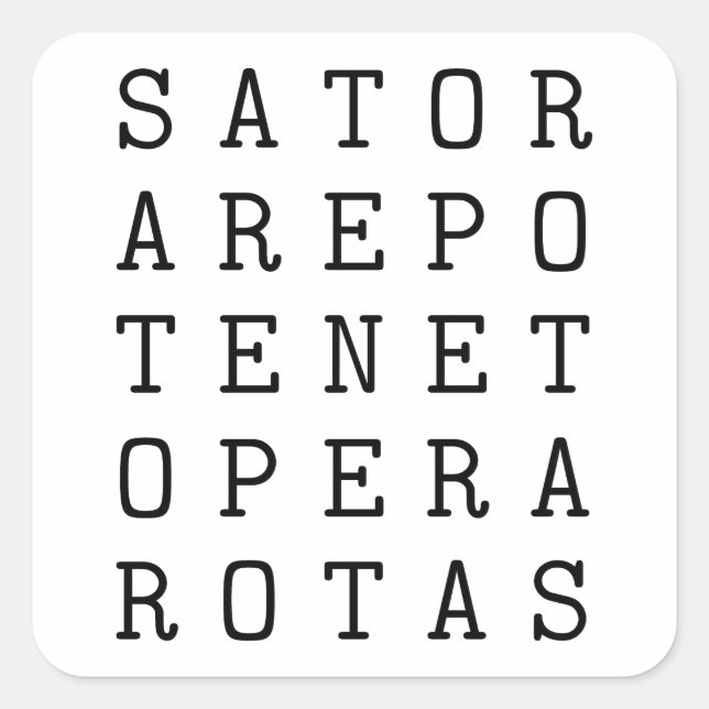 Sator square square sticker (Front)
