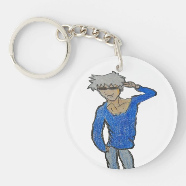 Satoru Gojo drawing printed  Key Ring (Front)