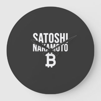 Satoshi Nakamoto White Edition Large Clock