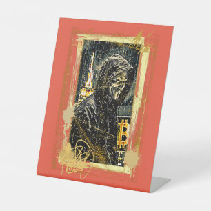 Satoshi rooftop pedestal sign