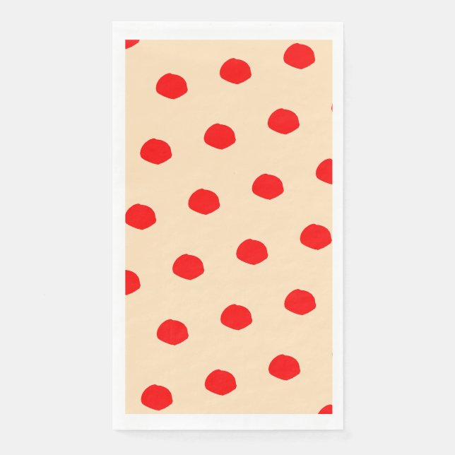 Saturated polka dots design Paper Napkin (Front)