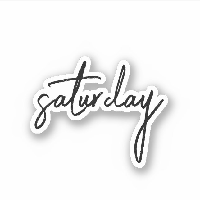 saturday, Aesthetic Teen  scrapbook Sticker (Front)