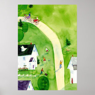 saturday afternoon Watercolor Poster